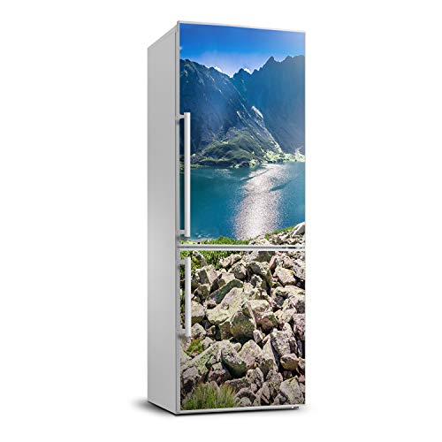 Cubierta de refrigerador autoadhesiva con acabado premium negro para decoración de interiores 2