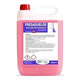 EQM SOLUCIONES QUÍMICAS | ECO- 907 | 5L | Fregasuelos con Acción Reforzada | Alto poder desengrasante | Para toda clase de superficies (Aroma Frutos Rojos)