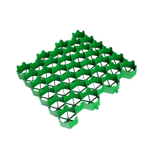 芝生用グレーティング、プラスチックグリッド車道スタビライザー、砂利敷きグリッド、地面補強パティオ用屋外歩道舗装材(5cm-4 pieces)