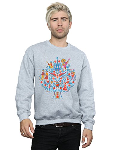 Image of Disney Men's Coco Tree Pattern Sweatshirt Medium Sport Grey