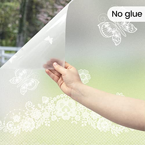 Dktie Window Privacy Film Adhesive Peel And Stick Stained Glass Static Cling No Glue Waterproof For Home Decor (234, 17.7'' X 78.7'') #TOP7