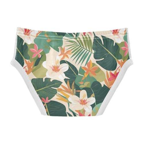 Wusikd Tropical Leaves Boys' Underwear Cotton Flowers Boys Briefs Soft Toddler Underwear 2T2