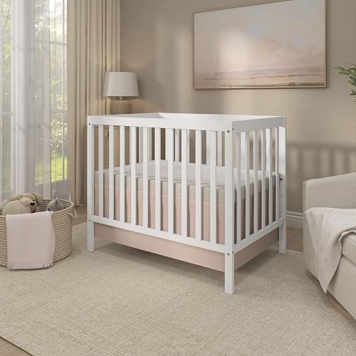 Dream On Me Synergy 4-in-1 Convertible Mini Crib, Small Crib, White | Includes 2.5" Mattress, 3-Position Support, Converts to Daybed/Twin Bed (Kit Sold Separately), GREENGUARD Gold & BSA Verified - image 9