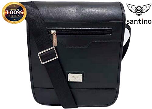 Bolsa Pasta Transversal Feminina Couro Sintético Pequena Moderna Resistente Social Pu Santino