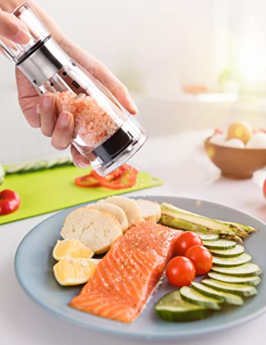 Pepper Grinder Or Salt Mill Set Grind Smoothly-Adjustable Coarseness Refillable Pepper Mill Grinder Easy To Clean Treblewind #TOP7