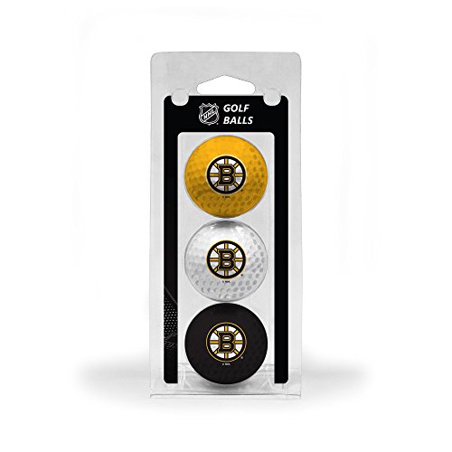 Team Golf Nhl Boston Bruins 3 Golf Ball Pack Regulation Size Golf Balls, 3 Pack, Full Color Durable Team Imprint