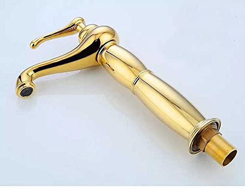 Ceramic White Gold Bathroom Vessel Sink With Faucet And Drain Combo For Vanity Top #TOP6