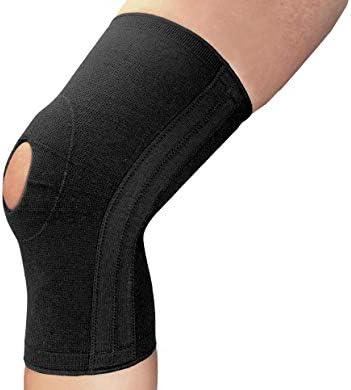 Rekordsan Kniebandage mit Bandagen Super Ginox Farbe schwarz Größe 5-1 Stück