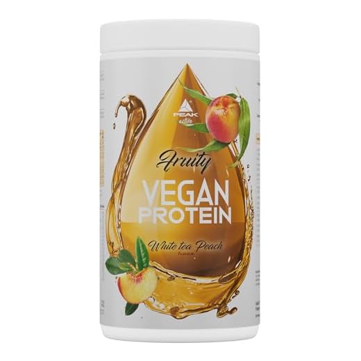 PEAK Fruity Vegan Protein - 400g Geschmack White Tea Peach I 20 Portionen I Clear Protein I Proteinquelle: Erbsenprotein (Pea) + Aminosäuren (BCAA) I Vegane Protein Limo mit perfekter Löslichkeit