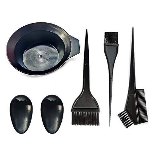 5 PCS Hair Dye Color Brush and Bowl Set, Professional Hair Coloring Brush & Comb Mixing Bowl Tint Tool for Hair Dryers DIY Salon Hair Dye Tool