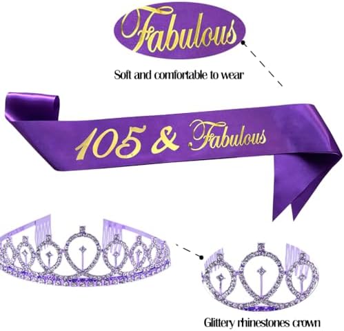 Birthday Crowns for Women 30 & Fabulous Sash and Tiara Birthday Crown for Women image 5