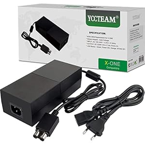 Xbox One voeding Brick, AC-adapter vervangingsset voor Xbox 1 consoles, DE oplaadkabel, auto-spanning