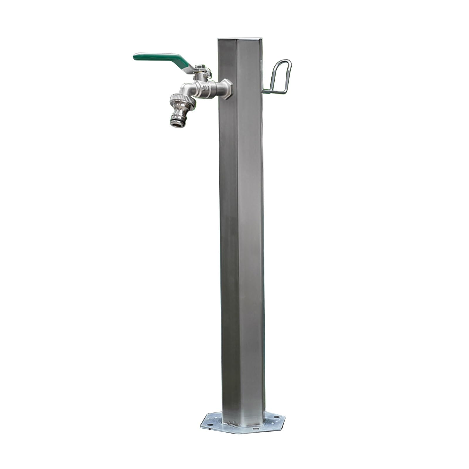 Stainless Steel Outdoor Water Column With Faucet, Freestanding Floor Antifreeze Spigot, Decorative Fountain With Tap For Garden Farm Pasture Backyard Irrigation Washing,One Color-86x20.5cm/33.9x8.1in