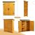 Thirtdos Outdoor Storage Cabinet, Outdoor Storage Shed with Lockable Door, Wooden Tool Storage Shed w/Detachable Shelves & Pitch Roof, Garden Storage Cabinet for Backyard (Natural)