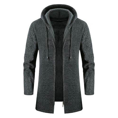 Chaqueta de punto para hombre con forro de felpa premium