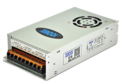 XINCOL AC to DC Converter AC110V/220V to DC12V 20A 240W Switched Mode Switching Power Supply (SMPS) Transformer Driver Adapter for LED Strip Light with Built-in Fan