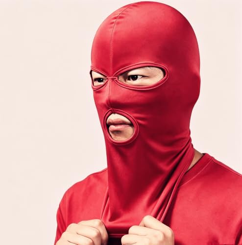 Image of 3 Hole Full Face Mask,Thin Balaclava Ski Mask Cap