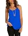 OURS Women's Spaghetti Strap Layered Cami Tank Top Casual Chiffon Blouse