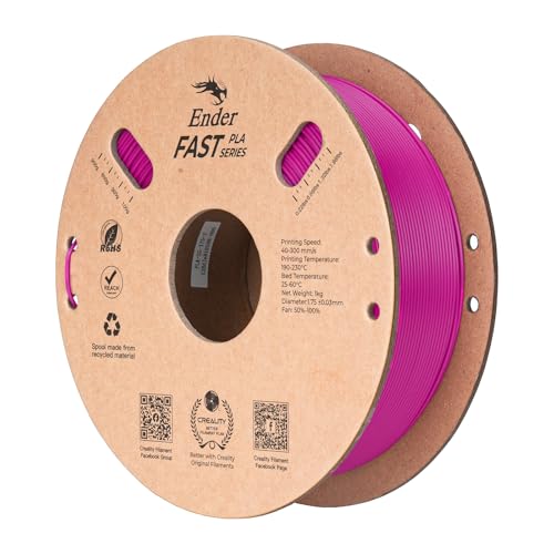 Creality High Speed PLA Filament 1.75mm, 3D Printer Filament for 300mm/s 3D Printing, Rapid PLA Dimensional Accuracy +/- 0.02 mm 1Kg Cardboard Spool(2.2lbs) for FDM 3D Printers (Purple)