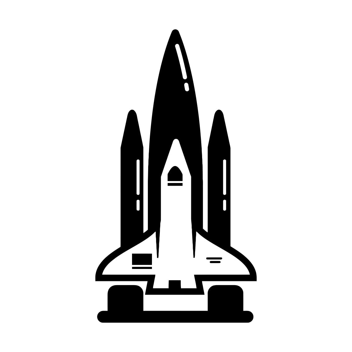 Lettering Stickers Space Rocket School Spaceship Boy Children's Room Funny 48x88.4cm Removable Without Leaving Glue Large Black