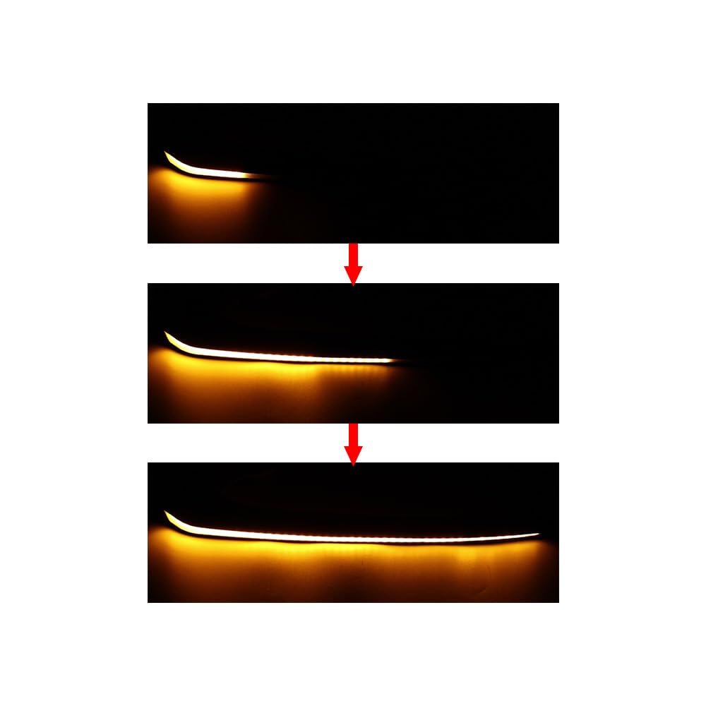 amopacorp Front Grille LED Daytime Running Light Combines Driving and Turn Signal for 2023-2024 Honda CRV CR-V, Sequential Flashing, Smoke Lens