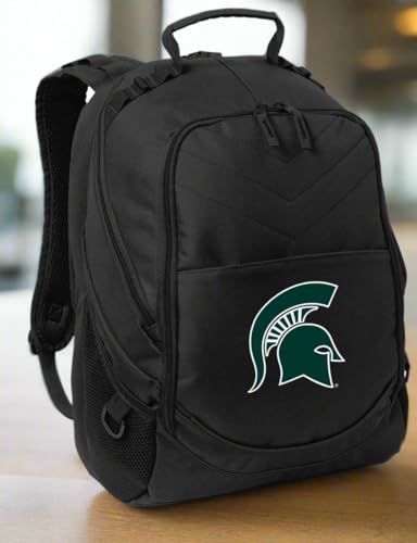 Image of Broad Bay Michigan State Backpack | Spartans Official Logo, Padded Laptop Compartment, Fits Up To 17 inch Devices, 600D Polyester