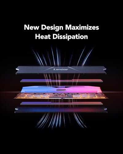 Image of Lexar ARES Gen2 RGB DDR5 RAM 48GB Kit (2 x 24GB) 7600MHz, 288-Pin UDIMM Desktop Memory, PC Gaming Computer Memory for Intel XMP 3.0, DRAM Empowered by SK hynix /CL38-48-48-121 /1.35V(LD5U24G76C38BR-RGD)