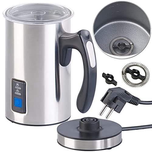 Rosenstein & Söhne Milchschäumer: Elektrischer Edelstahl-Milchaufschäumer, 115/240 ml, antihaft, 500 W (Milchbereiter) – Bild 3