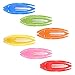 RC ROCHE ORNAMENT 6 Pcs Womens French Concord Curved Hair Clip No Slip Strong Grip Comfortable Hold Girls Ladies Beauty Accessory Pin Teeth Clamp, Large Rainbow Multicolor