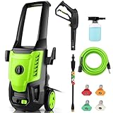 Imdot Electric Pressure Washer 5000 PSI 4.0GPM Portable Power Washer with 4 QC Nozzles, 500ML Foam Cannon for Cars/Fences/Driveways/Home/Patios Cleaning, Green