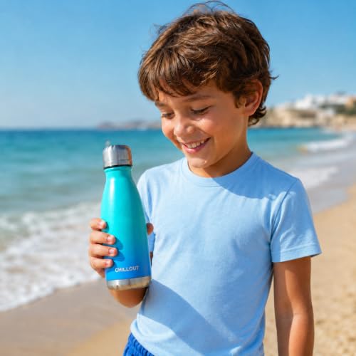 Image of CHILLOUT LIFE 12oz Kids Insulated Stainless Steel Water Bottle, Leak Proof