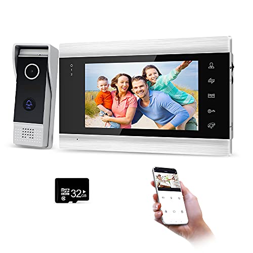 BCOM Video Door Phone Doorbell WiFi AHD Intercom System 7 Inch 4 Wired with 720P Camera Support Tuya APP with 32G TFT Card Remote Unlock Night Vision Unlock Record Motion Detection (Factory Direct) BCOM Video Door Phone Doorbell WiFi AHD Intercom System 7 Inch 4 Wired with 720P Camera Support Tuya APP with 32G TFT Card Remote Unlock Night Vision Unlock Record Motion Detection (Factory Direct)