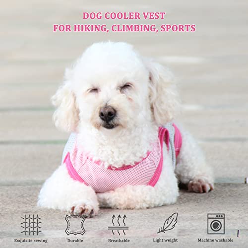 Lightweight Dog Cooling Vest, Safety Breathable Sun-proof Dog T-Shirt UV Protection Dog Cooling Jacket with Reflective Strip for Spring Summer, Stretch-to-Fit Pet Cooling Vest for Small to Medium Dogs - Image 2