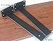 12 Pack - 10 inch Black Hidden L Shelf Bracket (1/5 Inch Thicked) Iron Floating Shelf Brackets Rustic Industrial Metal Brackets for Shelf Support
