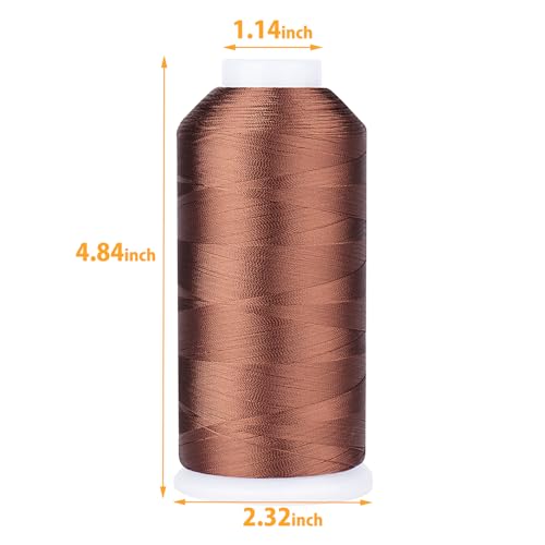 Image of Simthread Rayon Embroidery Thread 5500 Yards, 40wt 100% Rayon Viscose for Commercial and Domestic Machines - Sienna 1058