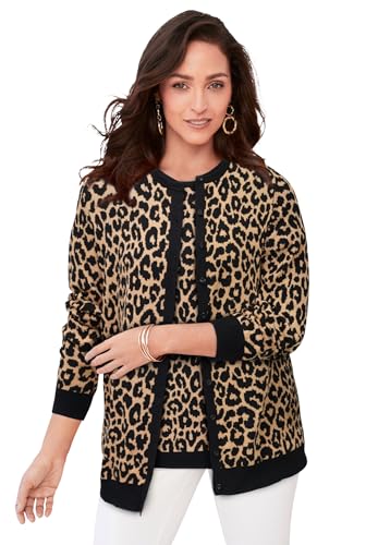 Jessica London Women's Plus Size Fine Gauge Cardigan