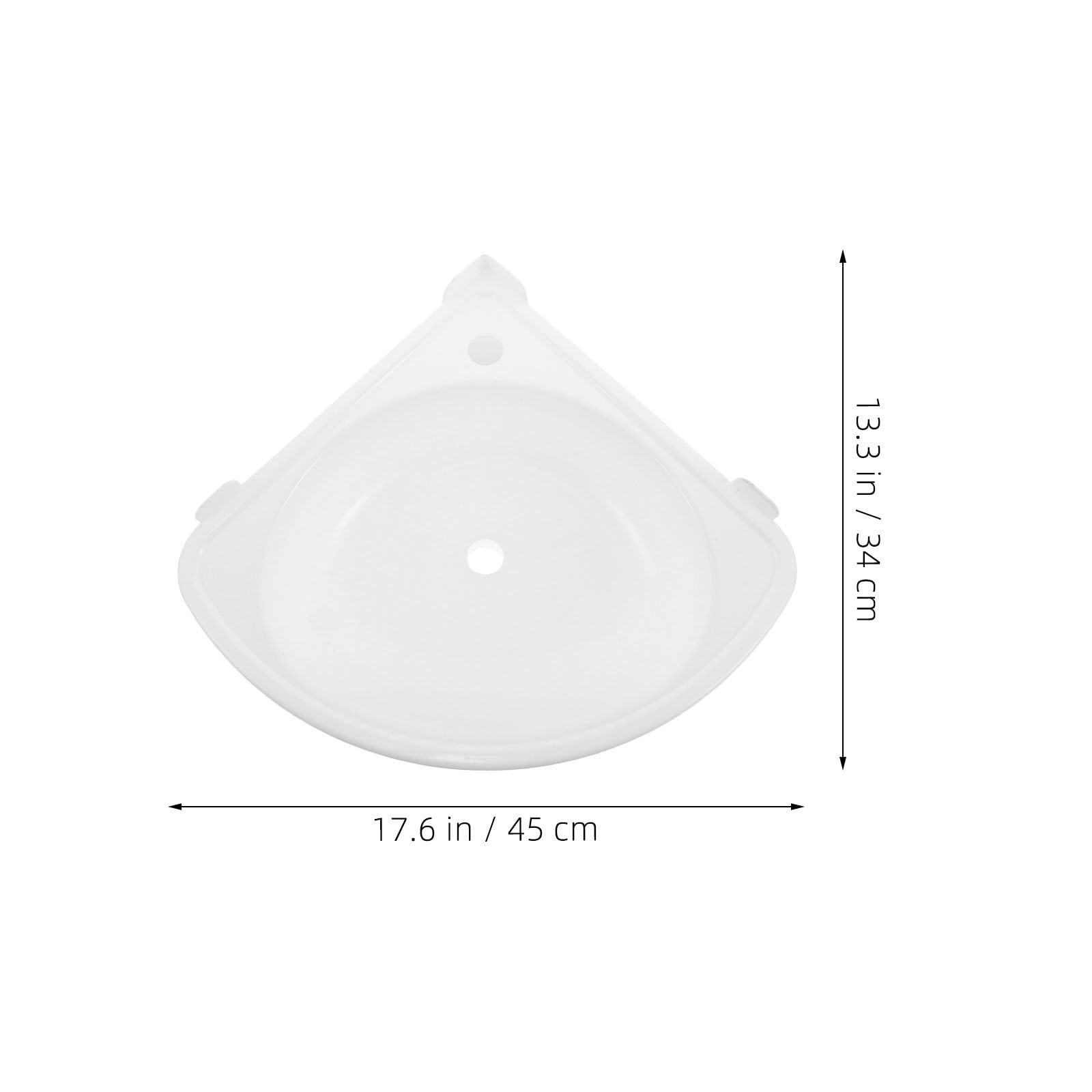 Angoily 1 Juego de lavabo esquinero pequeño triangular de plástico para baño, montaje en pared, ideal para aseo, patio, lavadero, tocador o vestidor.