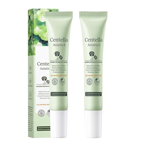 Contorno de Antiedad Con Extracto de Centella Asiática, Eye Cream, Crema Contorno de Ojos, Elimina las Ojeras y Bolsas, Alivia la Fatiga Ocular, Ojos Hidratantes y Reafirmantes