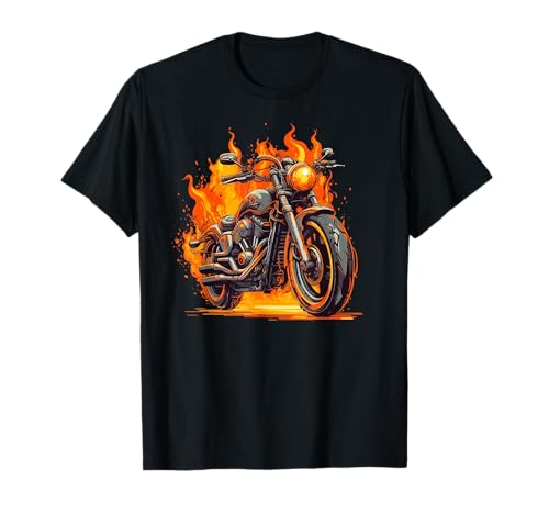 Cool Motorbike Flames T‑Shirt