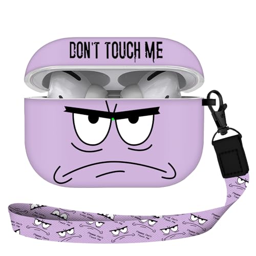 Image of Compatible with Airpods Pro 3 Case(2025),Don't Touch Me for Airpods Pro 3rd Generation Cases Cover with Lanyard Soft Silicone Cute Shockproof Cover for Women Men,Black