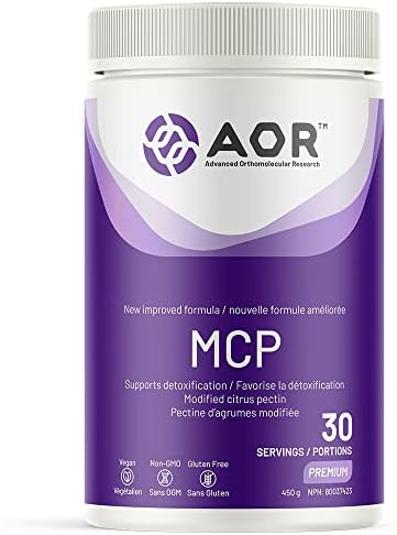 AOR MCP 450g Modified Citrus Pectin Powder 30-Servings - Helps to Support Detoxification - Supports Cellular Function, Gentle Taste, Great for Digestive Wellness - Vegan, Non-GMO and Gluten-Free