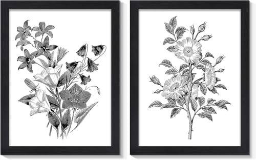 Affiche murale bohème botanique lianyibo lot de 2 toiles avec cadre intérieur 70x100 cm