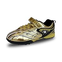 Hsnava Kids Football Boots Size Astro Turf Trainers Non-Slip Sports Shoes Sneakers Soccer Gold 1UK