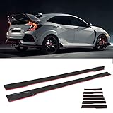 Universal Gloss Black Rocker Panel Extension Lower Side Skirts Body Kit 2M/78.7inch