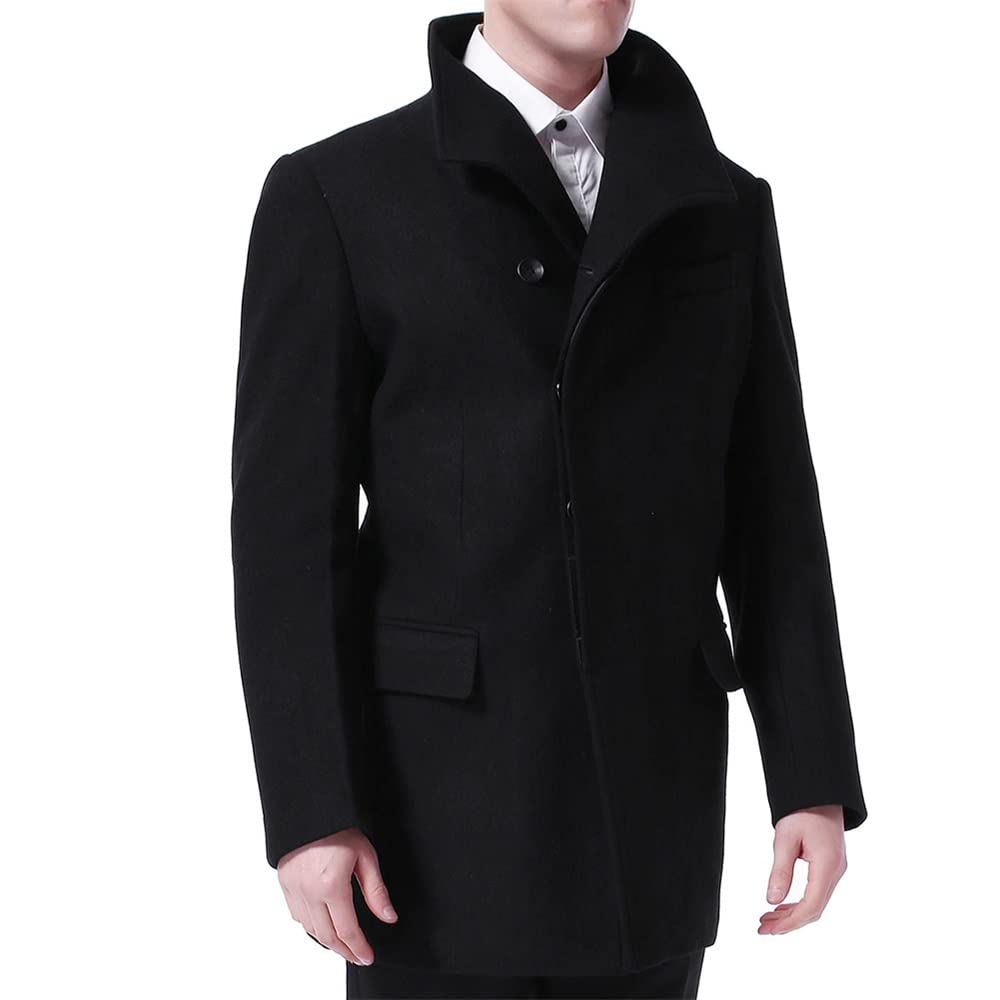 YOUTHUP Manteau Homme Chaud d'Hiver Longue en Laine Trench-Coat Parka Bombers Slim Fit Outwear Manteau Longue Business d'Affaire