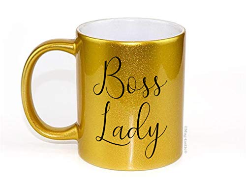 Boss Lady - Paillettes d'or Tasse à Café en Céramique Cover