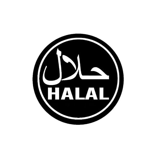 CHSLO Autoaufkleber 14CM * 14CM Halal Islamische Kunst Auto Aufkleber Vinyl Aufkleber Muslimische Kalligraphie Schwarz/Silber