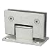 AMHIL Hinge, Stainless Steel Bathroom Clip Shower Room Glass Door Hinge Frameless Glass Door Clamp Glass Hinge 90 Degree Flat Fixtures Bath