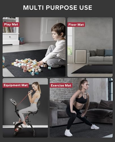HAPBEAR Extra Large Exercise Mat-6'x9'x8mm(1/3 inch), Non-Slip, Ultra Durable, Thick Workout Mats for Home Gym Flooring Cardio, Yoga Mats for Fitness, High-Density Exercise Mat, Shoes-Friendly - image 5