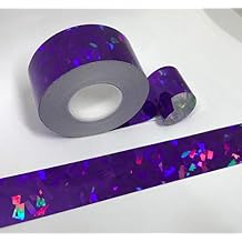 Paper Street Plastics Holographic Crystal Tape, HoloCrystal, with Self-Adhesive 1/2 inch x 50 ft, Amethyst